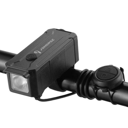 JOHORSE Bicycle Headlight With USB Rechargeable For Cycling Illumination, Model: CB-18055 + Horn