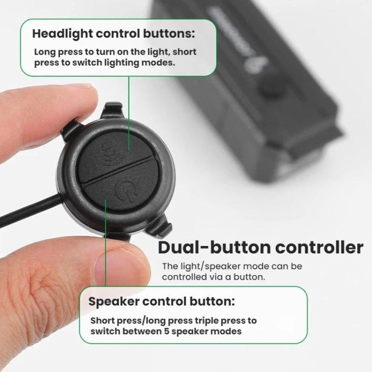 JOHORSE Bicycle Headlight With USB Rechargeable For Cycling Illumination, Model: CB-18055 + Horn