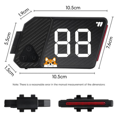 WEST BIKING USB-C Rechargeable Bicycle Number Plate Light 3 Light Modes, Adjustable Number 0-99(Black)