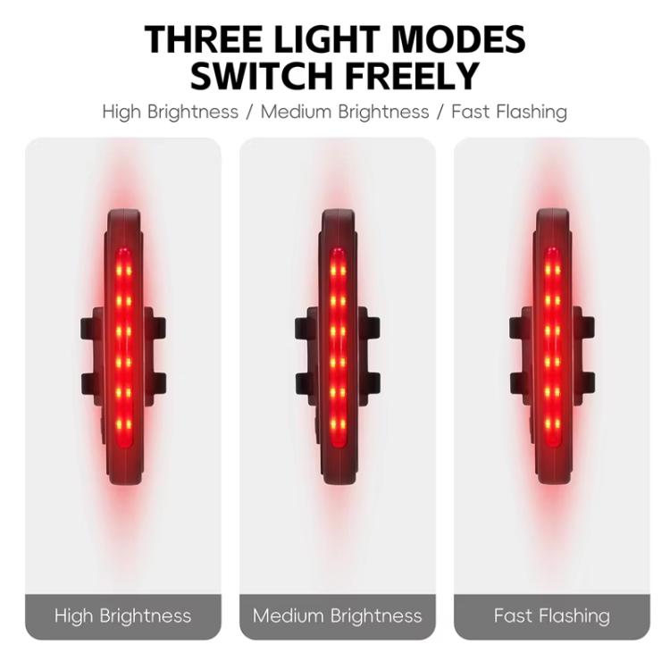WEST BIKING USB-C Rechargeable Bicycle Number Plate Light 3 Light Modes, Adjustable Number 0-99(Black)