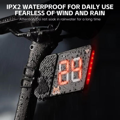 WEST BIKING USB-C Rechargeable Bicycle Number Plate Light 3 Light Modes, Adjustable Number 0-99(Black)