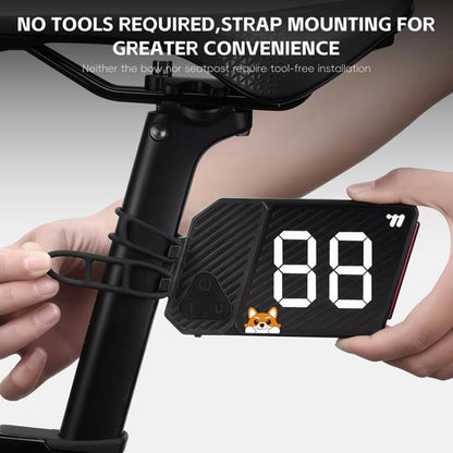 WEST BIKING USB-C Rechargeable Bicycle Number Plate Light 3 Light Modes, Adjustable Number 0-99(Black)