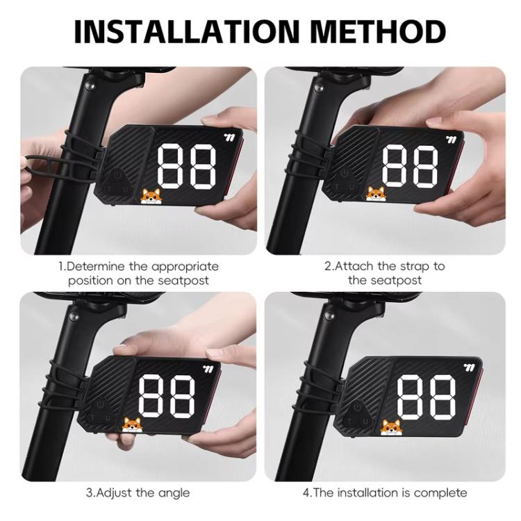 WEST BIKING USB-C Rechargeable Bicycle Number Plate Light 3 Light Modes, Adjustable Number 0-99(Black)