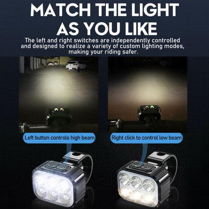 CYCLAMI Q6 Front Light+Tail Light Bicycle Night Riding Warning Light Cycling Rechargeable Light