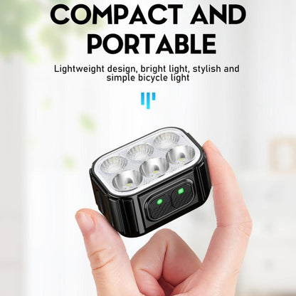 CYCLAMI Q6 Front Light+Tail Light Bicycle Night Riding Warning Light Cycling Rechargeable Light