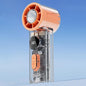 S8 High-Speed Ice Cooling Fan Digital Display Quiet Handheld Fan(Orange)