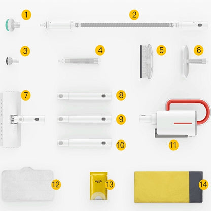 Original Xiaomi Youpin Deerma DEM-ZQ610 Household High Temperature Handheld Electric Steam Mop, Specification:CN Plug, Style:Recommended Version