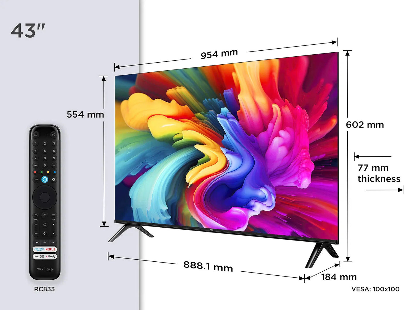 TCL SF560k 43" QLED Full HD Fire Smart TV - 43SF560K