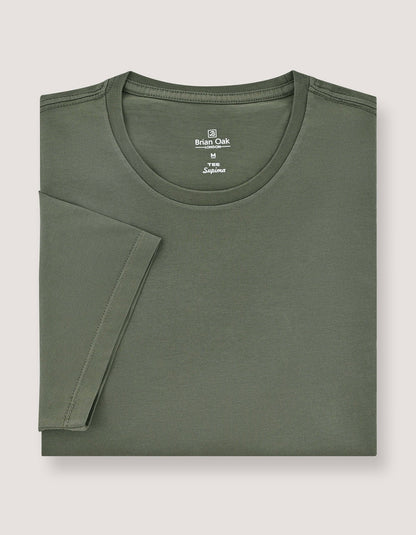 T-shirt pur coton Supima - Olive