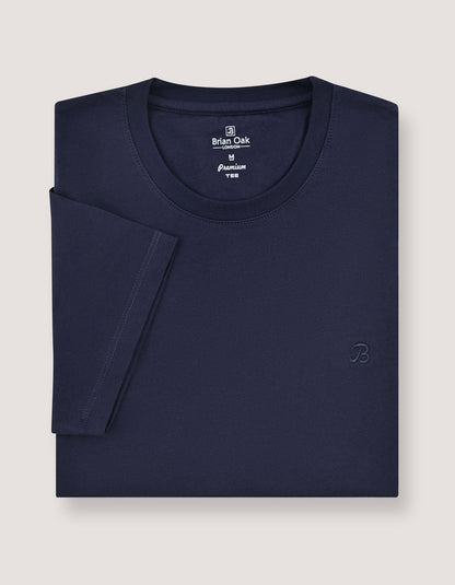 Premium Cotton T-Shirt - Navy