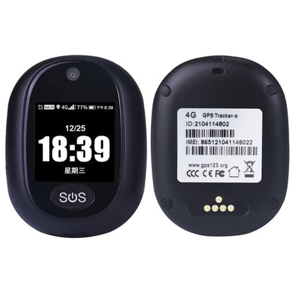 REACHFAR RF-V45-B Mini Touch Screen GPS Smart Tracker Pendant, Support SOS / Camera / Health Management / Video Calling / 4G LTE, For North America / South America (Black)