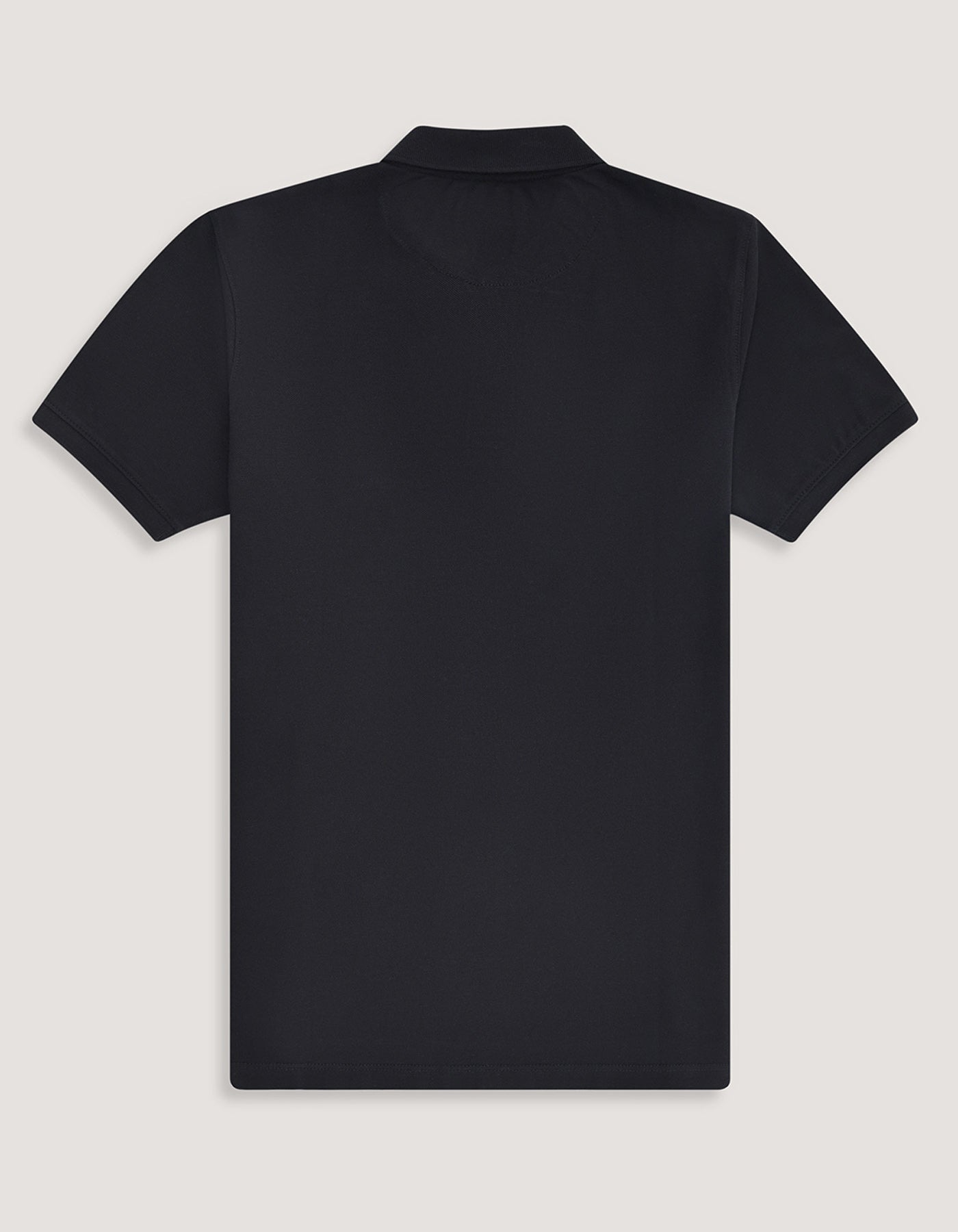 Black Regular Fit Cotton Polo Shirt