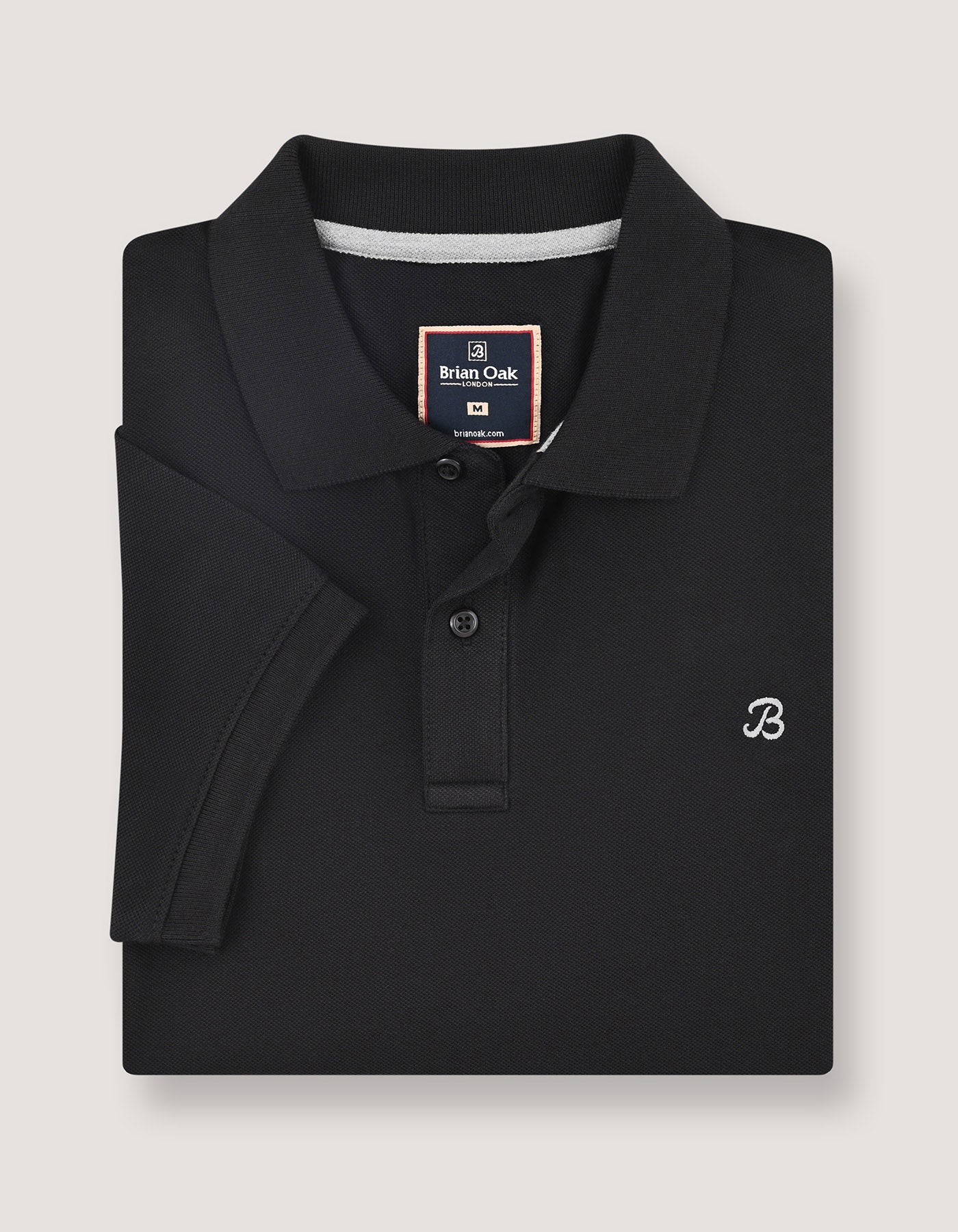 Black Regular Fit Cotton Polo Shirt