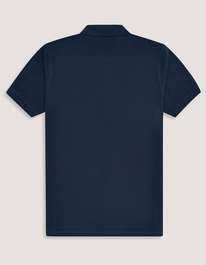 Navy Regular Fit Cotton Polo Shirt