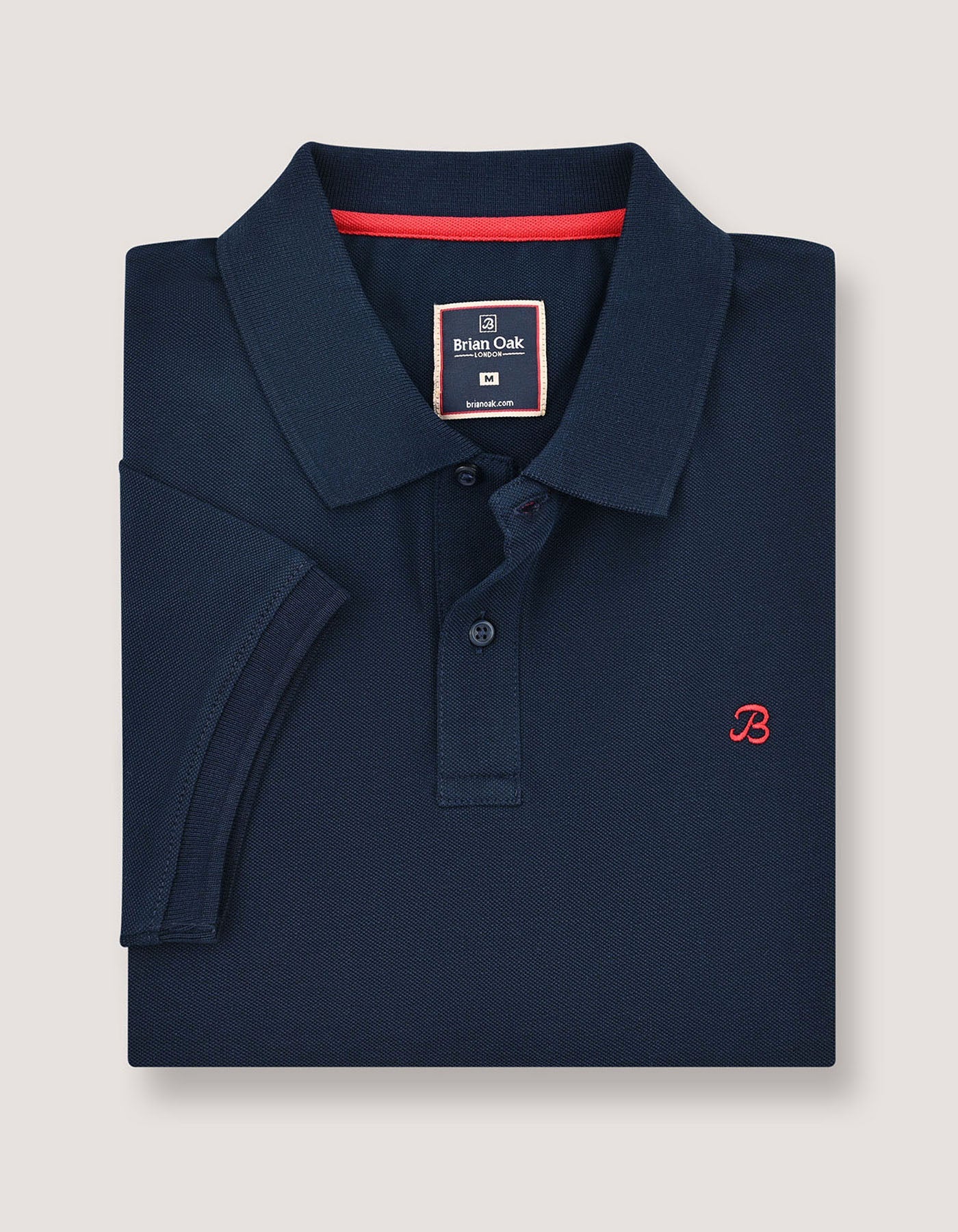 Navy Regular Fit Cotton Polo Shirt