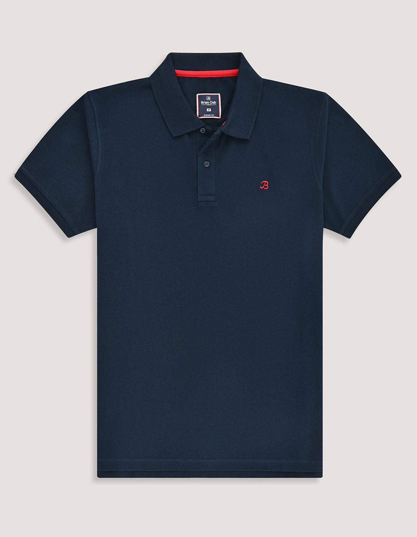 Navy Regular Fit Cotton Polo Shirt