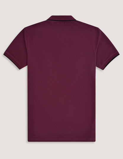 Regular Fit Maroon Cotton Polo Shirt