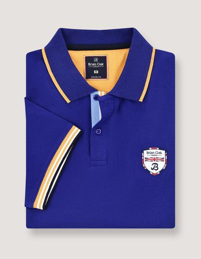 Electric Blue Union Jack Polo Shirt