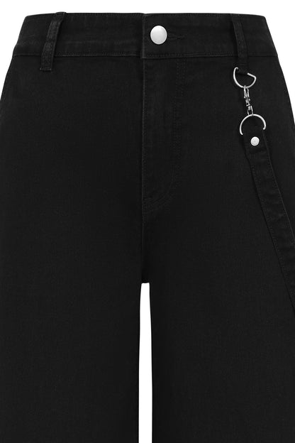Banned Apparel Cinder Industrial Mesh Panel Wide Leg Trousers