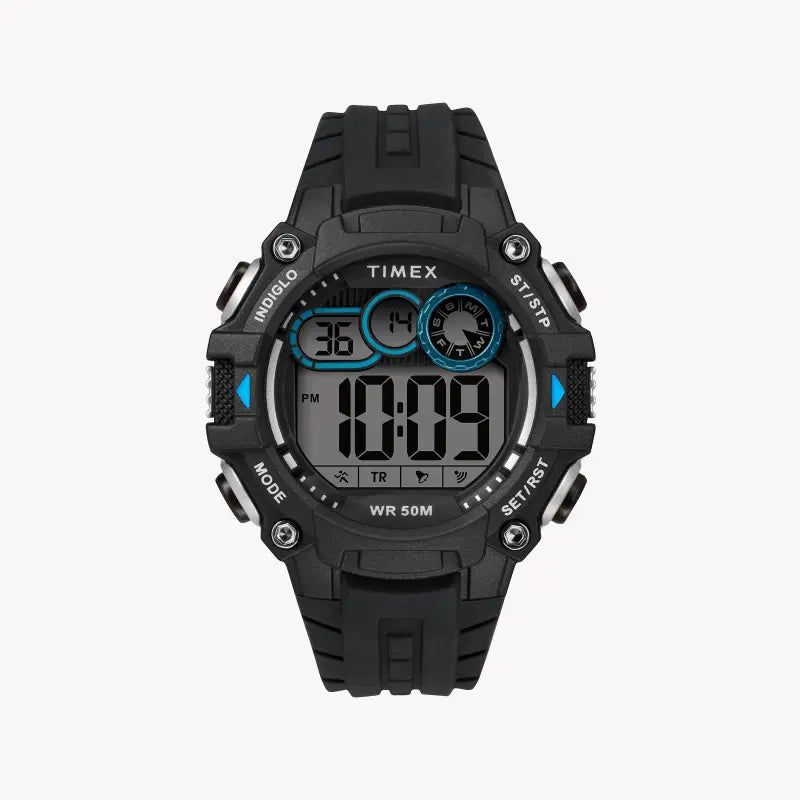 Timex Men's Black Silicone Watch, Digital Dial | Tw5m27300