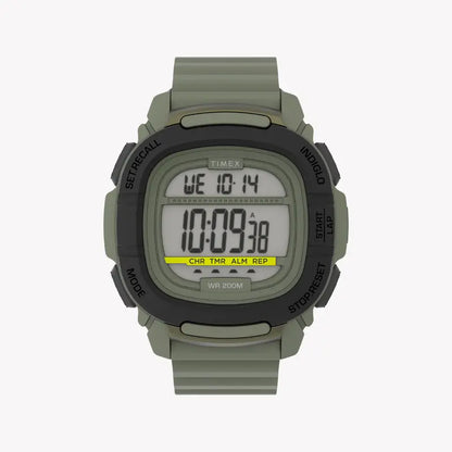 Timex Men's Green Silicone Watch, Digital Dial | Tw5m36000