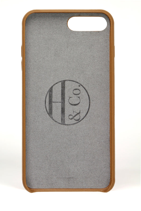 iPhone 7/8 Plus Case, Tan Leather