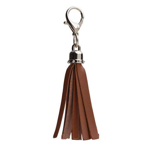 Mini bijou de sac à pompon - Châtaigne