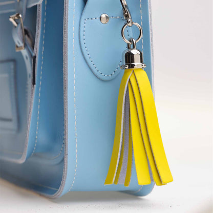 Mini bijou de sac pompon - Jaune Pastel