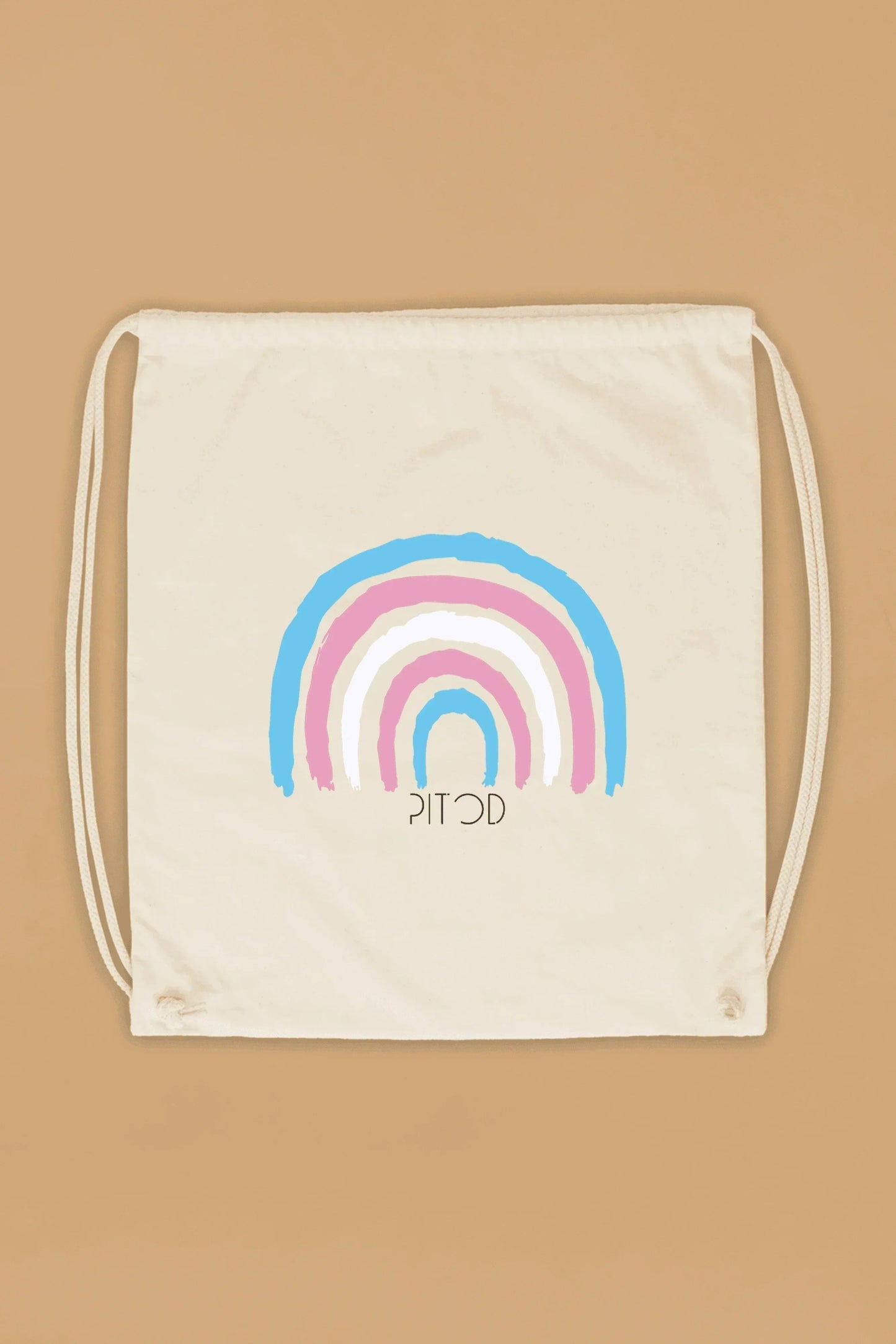 Transgender Rainbow Drawstring Bag
