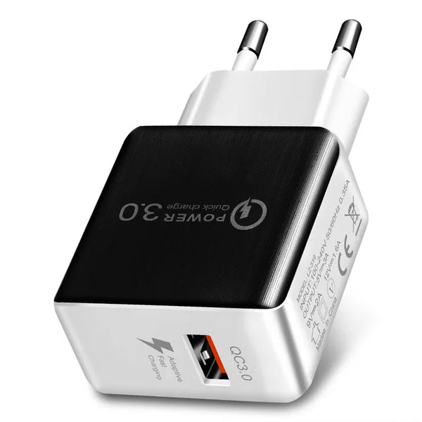QC3.0 18W EU-Plug USB Charger