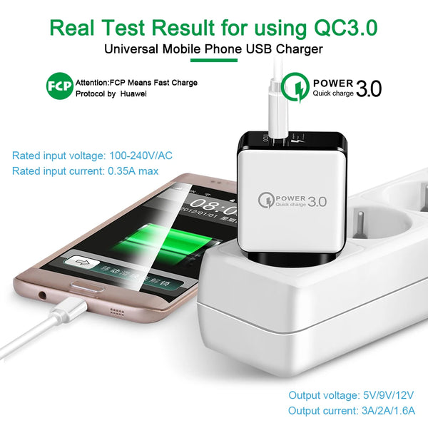 QC3.0 18W EU-Plug USB Charger