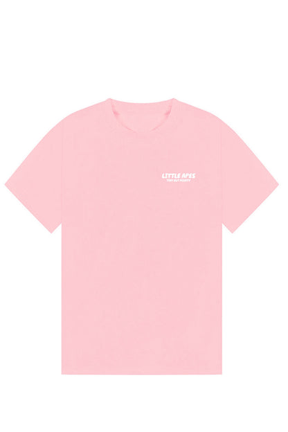 Little Apes Tiny But Mighty Tee - Light Pink