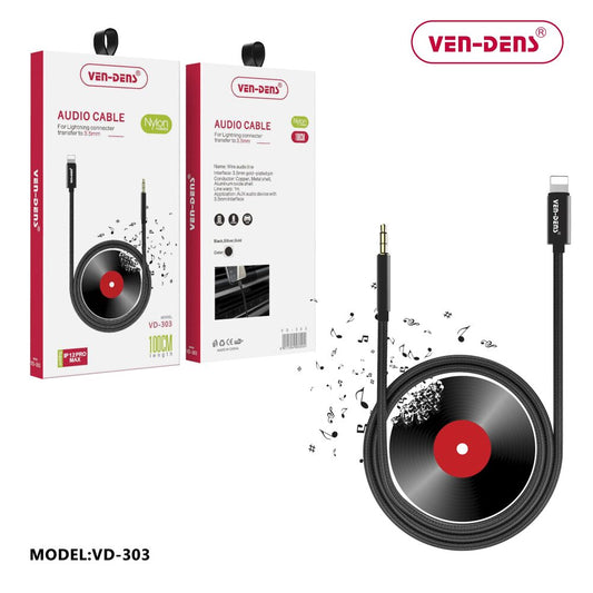 Câble connecteur auxiliaire Lightning vers jack 3,5 mm pour iPhone (VD-AUX001)