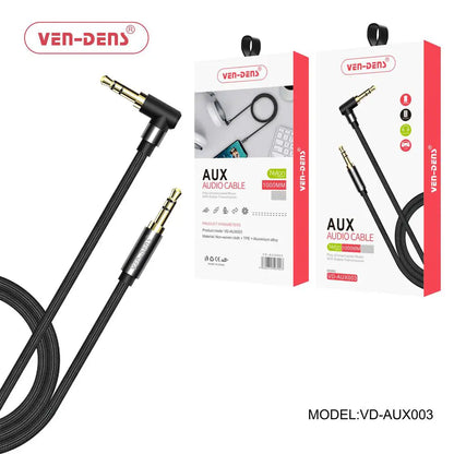 Aux Cable 3.5mm to 3.5mm Jack 1m Black