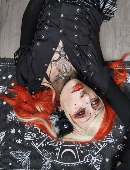 Dark in Love Ruptured Lace-Up Punk Shirt
