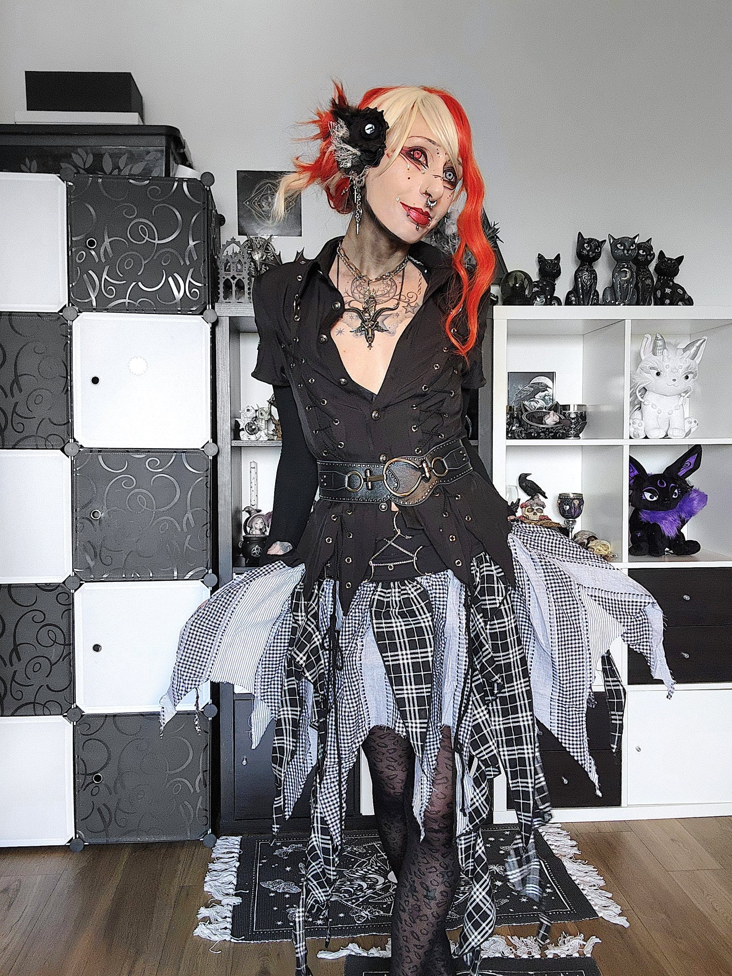 Dark in Love Ruptured Lace-Up Punk Shirt
