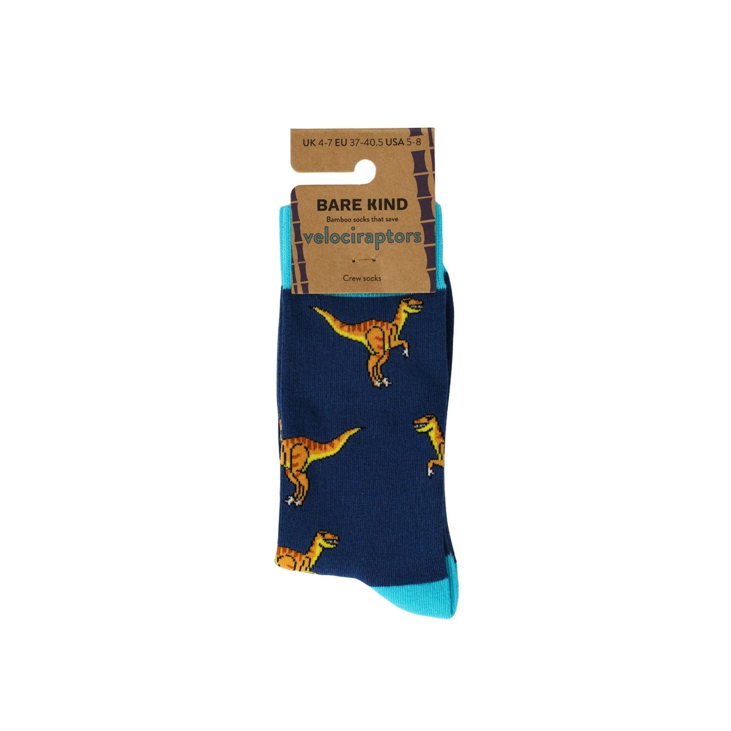 Chaussettes en bambou « Sauvez les Vélociraptors »