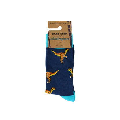 Chaussettes en bambou « Sauvez les Vélociraptors »