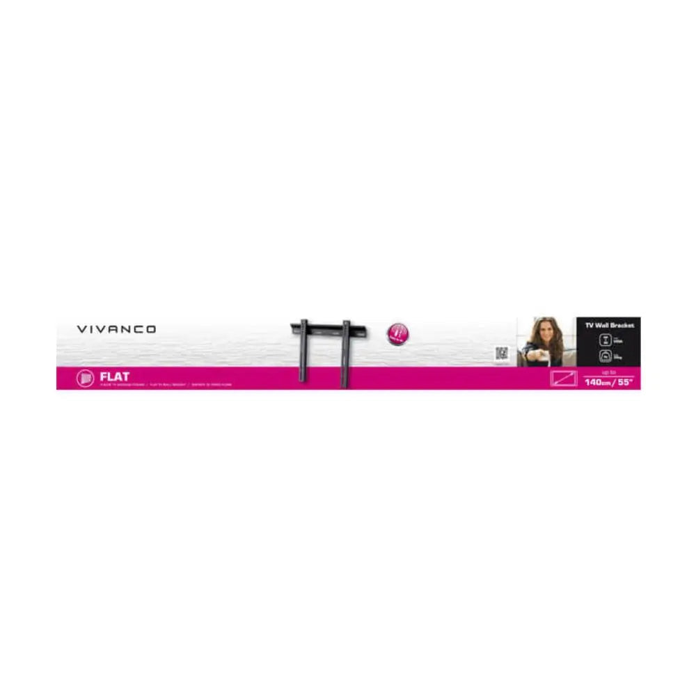 Vivanco BFI 6040 TV Wall Bracket, flat profile, VESA 400, max 35kg.