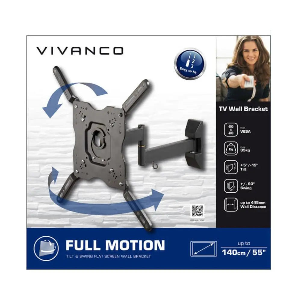 Vivanco BFMO 6040 TV Wall Bracket, Full Motion, VESA 400, max 35kg.