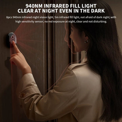 Xiaomi Smart Cat Eye 2 Standard HDR 5 inch 3MP HD Camera 180 Degree Wide Angle Lens 940nm Infrared Night Vision Intercom Doorbell (Black)