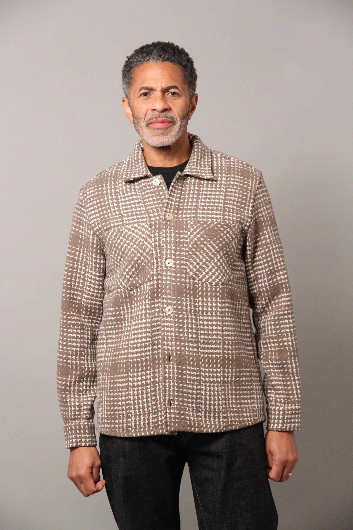 Bart Overshirt - Brown Ecru Check