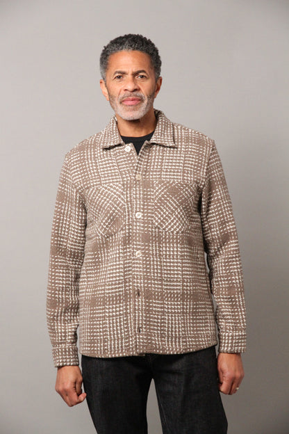 Bart Overshirt - Brown Ecru Check