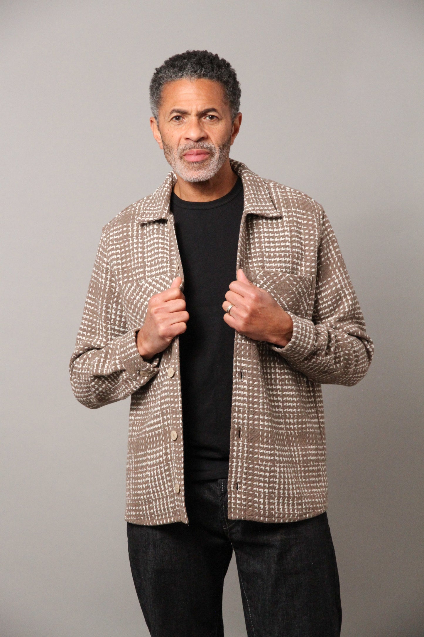 Bart Overshirt - Brown Ecru Check