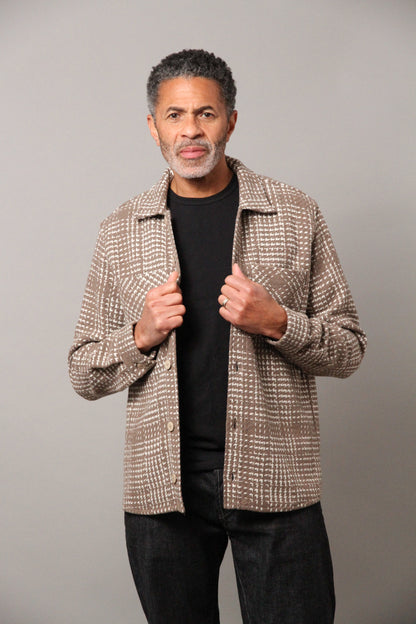 Bart Overshirt - Brown Ecru Check