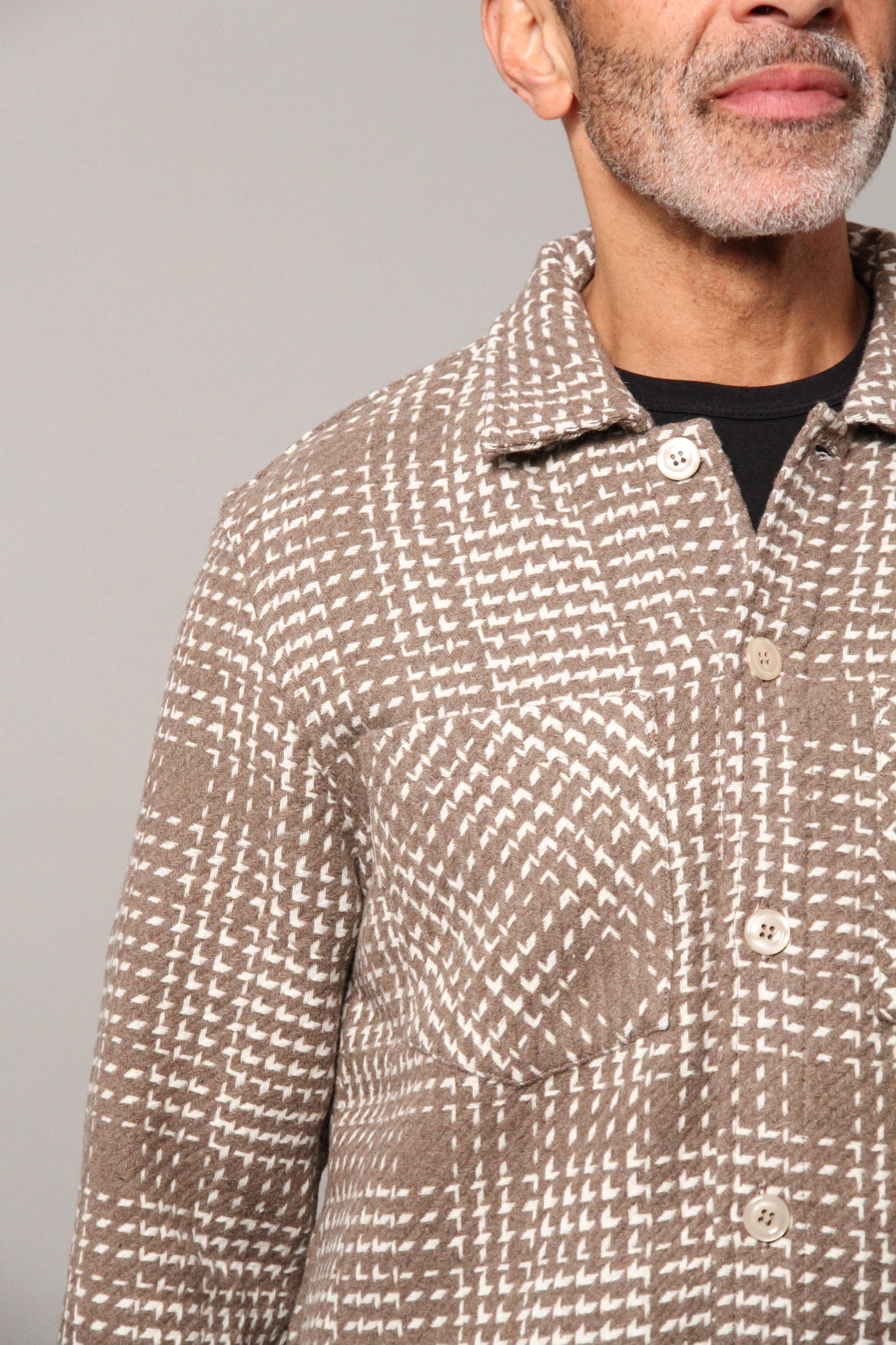 Bart Overshirt - Brown Ecru Check