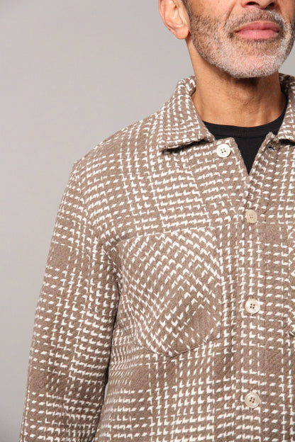 Bart Overshirt - Brown Ecru Check