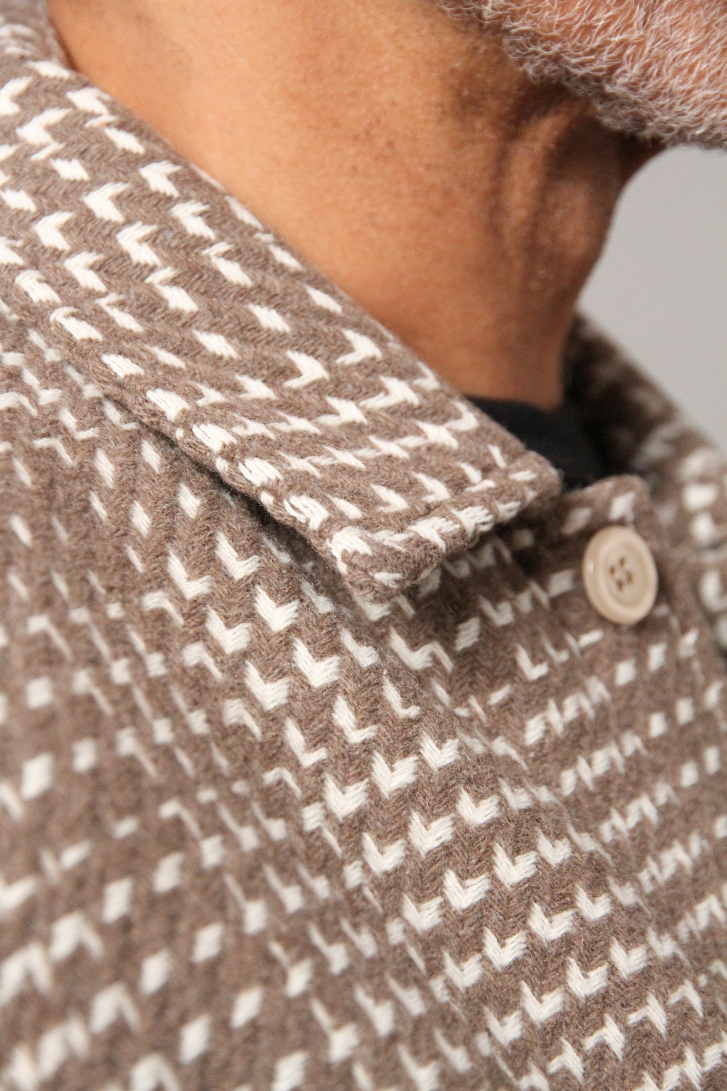 Bart Overshirt - Brown Ecru Check
