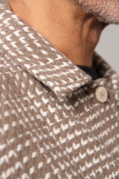 Bart Overshirt - Brown Ecru Check