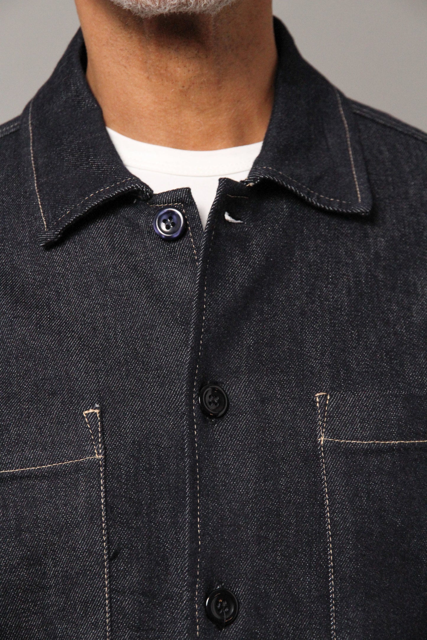 Bart Denim Button Overshirt - EverBlue